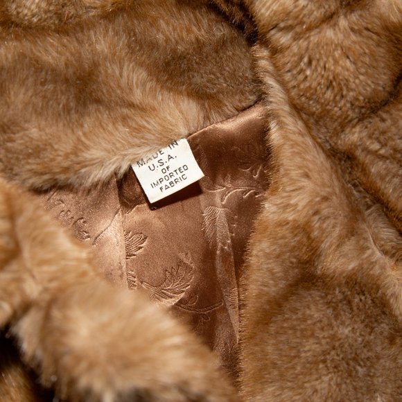 Vintage Hillman's New York Brown Faux Fur Vest Small / Medium - Picture 8 of 8